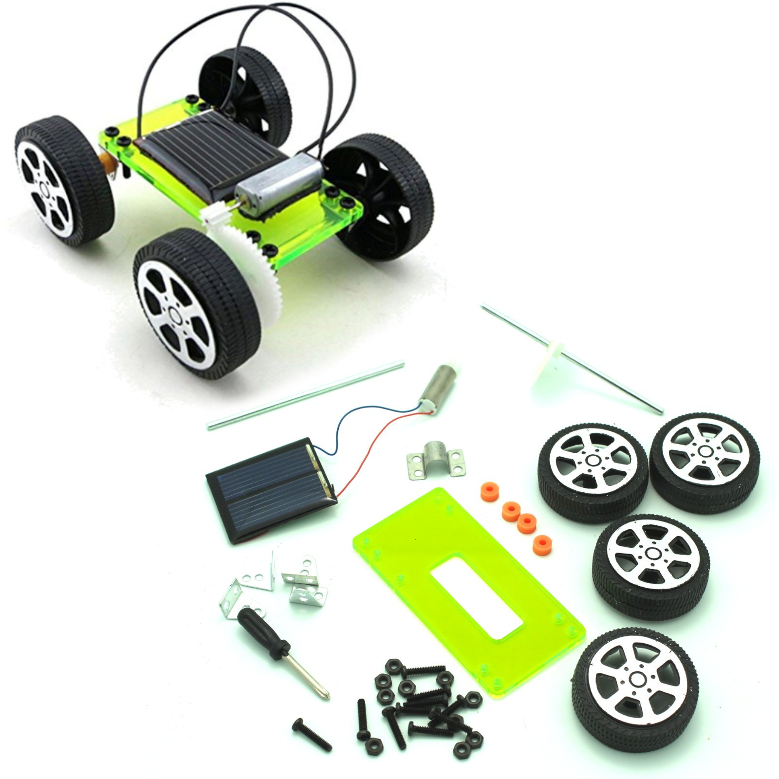 $8.99 - Mini Solar Robot Car Kit - Tinkersphere