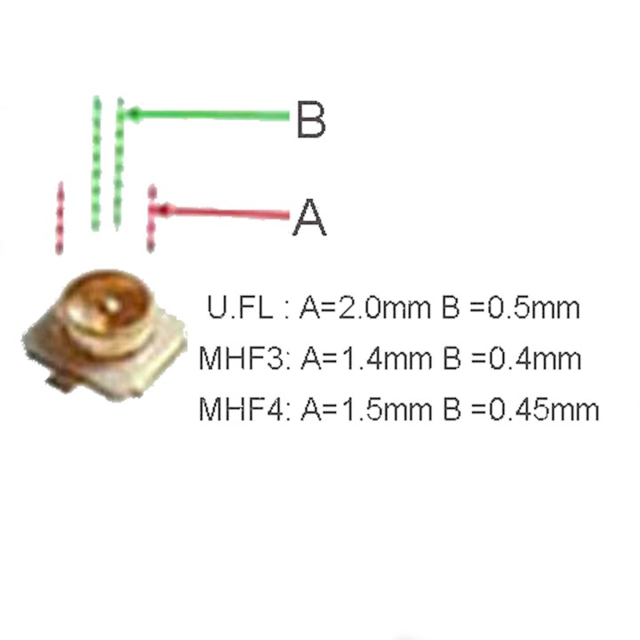 MHF4 to IPEX IPX UFL U.FL PCB Antenna Connector Splitter