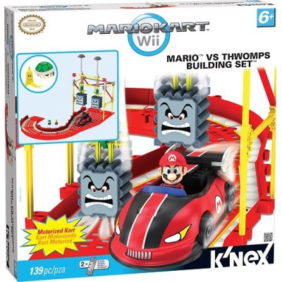 Collectible Mario Kart Mario vs Thwomps Building Set (Race Car Set!)