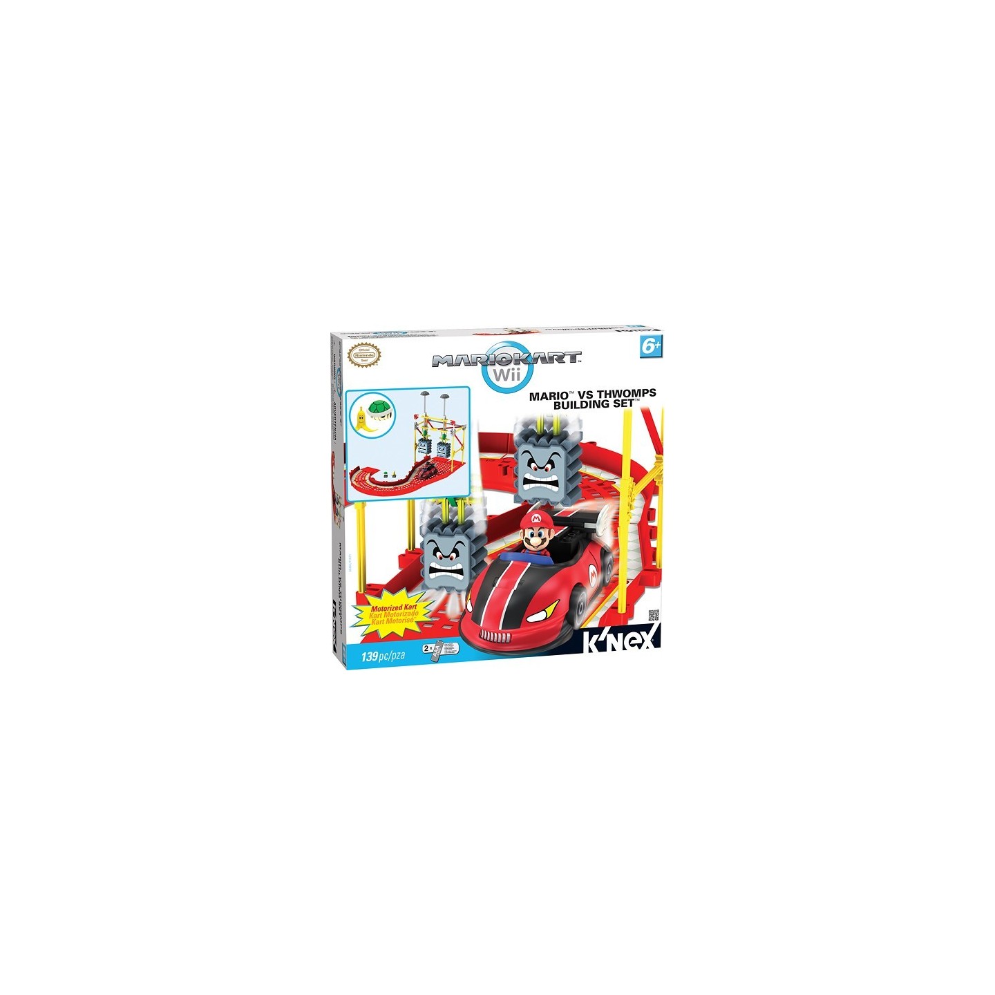 Collectible Mario Kart Mario vs Thwomps Building Set (Race Car Set!)