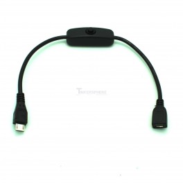 Micro USB Cable with ON/OFF Button Pi Switch