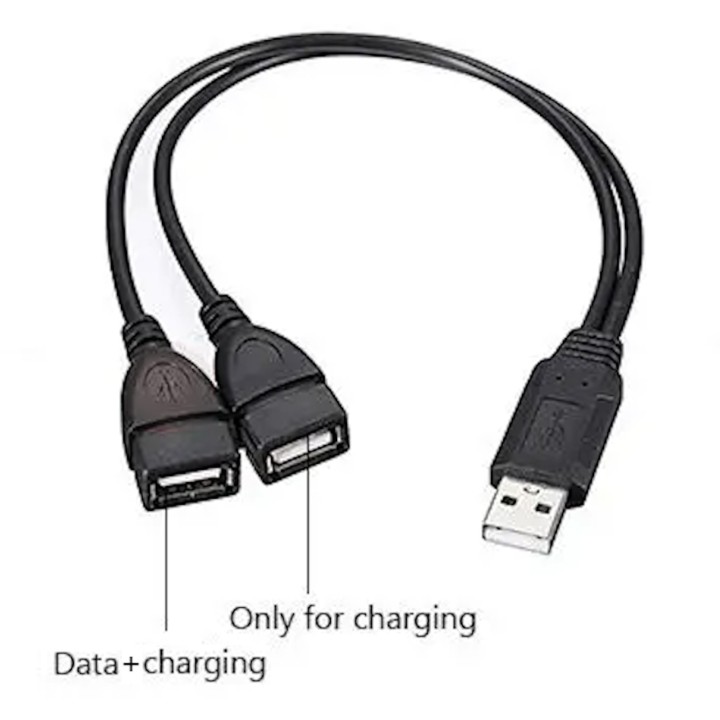 USB Splitter: 1 Male to 2 Female