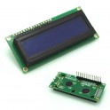 Soldered 16x2 LCD Module with White Text and Blue Backlight)