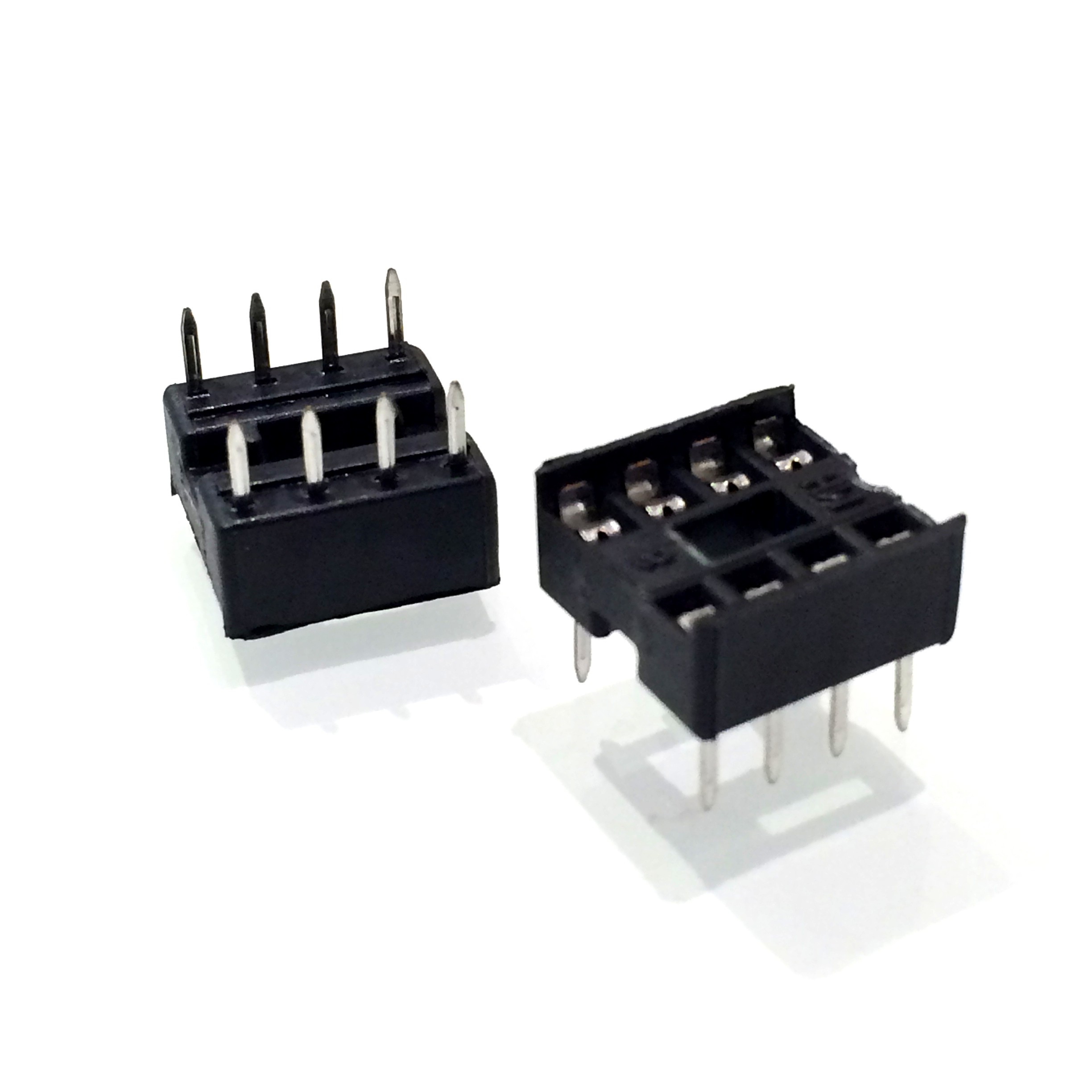Lot x5 IC socket strip 8 pins oro conduct IC zócalo 8 pins augat d08-New 