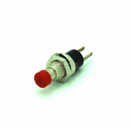 Metal Red Panel Mount SPST-NO Momentary Push Button Switch