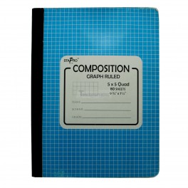 StaPro Composition Graph Notebook 5x5 Quad 80 Sheets 9 3/4 x 7 1/2 inches