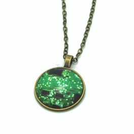 Bronze Circuit Board Necklace