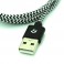 Braided USB-A to Micro USB Cable - Black/White - 1 meter 3.28 ft