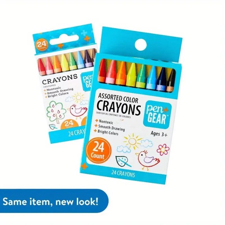 Pen+Gear Crayons Assorted Color Back to School 24 Count
