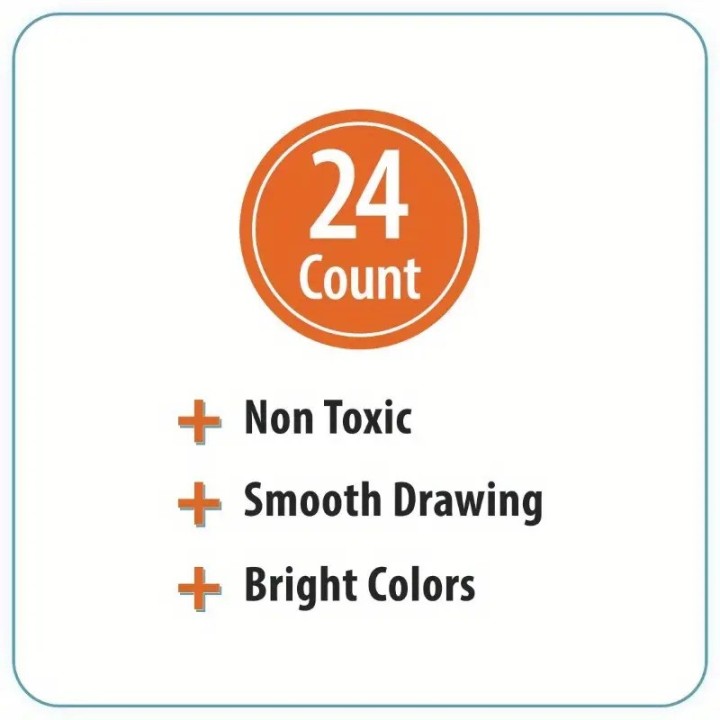 Pen+Gear Crayons Assorted Color Back to School 24 Count