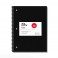 Dealworthy Graph Notebook for Math Spiral Black Quad Rule 80 Sheet