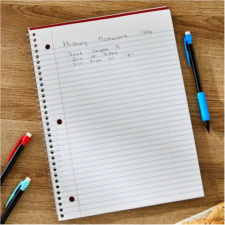 Pen+Gear 1 Subject Spiral Notebook Green College Ruled 70 Sheet
