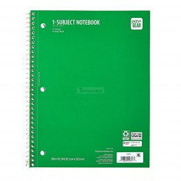 Pen+Gear 1 Subject Spiral Notebook Green College Ruled 70 Sheet