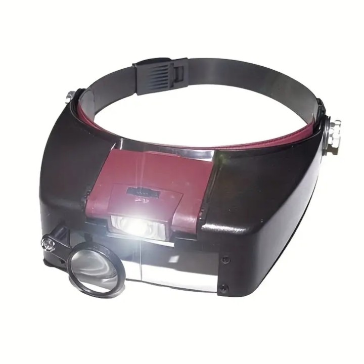 Head Magnifier Visor with Light for Precision Electronics Work