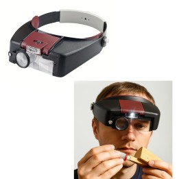 Head Magnifier Visor with Light for Precision Electronics Work