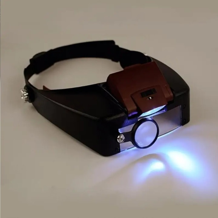 Head Magnifier Visor with Light for Precision Electronics Work