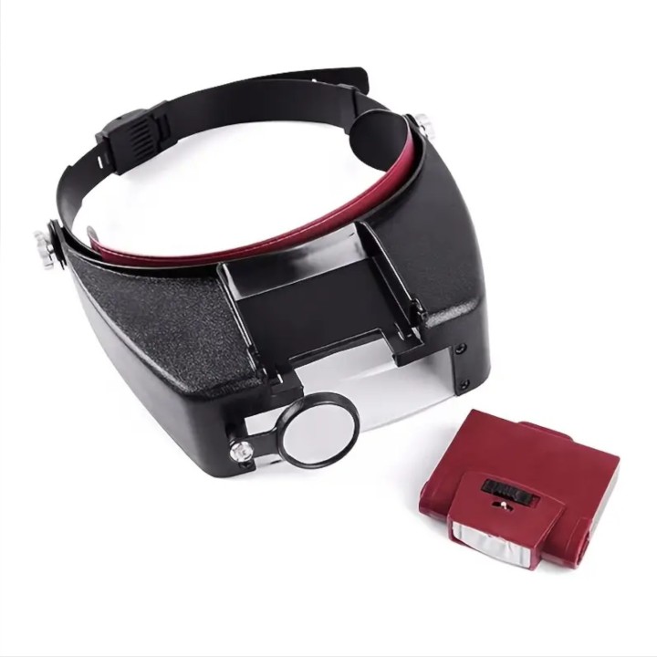 Head Magnifier Visor with Light for Precision Electronics Work