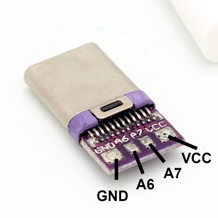 Male USB C Breakout Board
