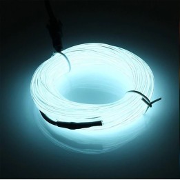 White EL (Electroluminescent) Wire with Inverter - 5m