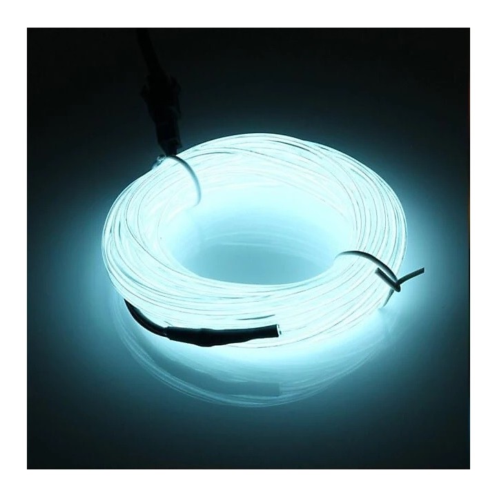 White EL (Electroluminescent) Wire with Inverter - 5m