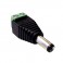 Male DC Plug Adapter with Screw Terminals: 5.5x2.1mm