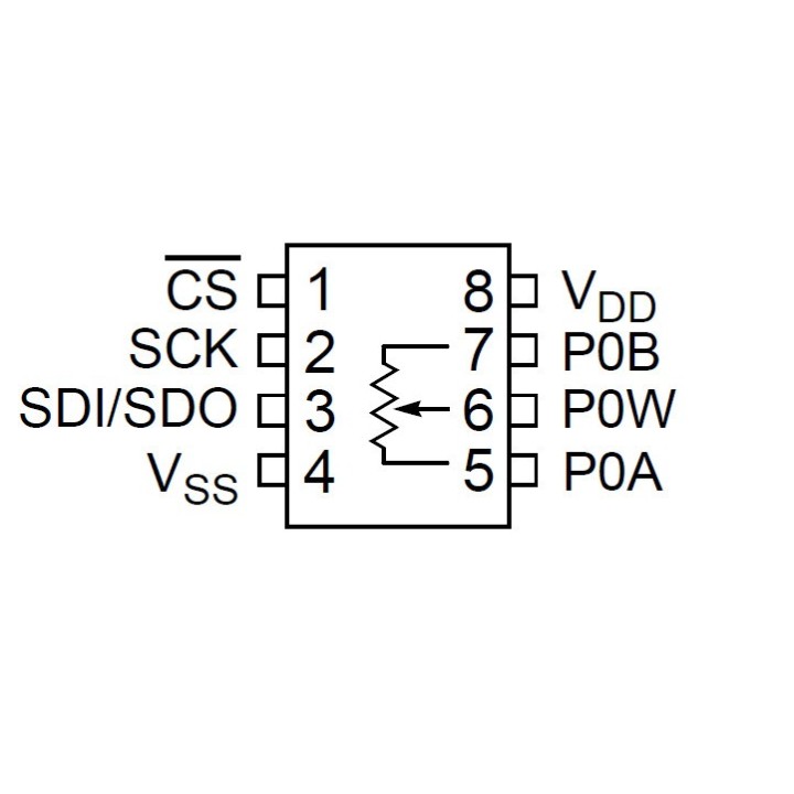 10K Digital Potentiometer: MCP4131