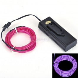 Purple Electroluminescent (EL) Wire with Inverter - 3m