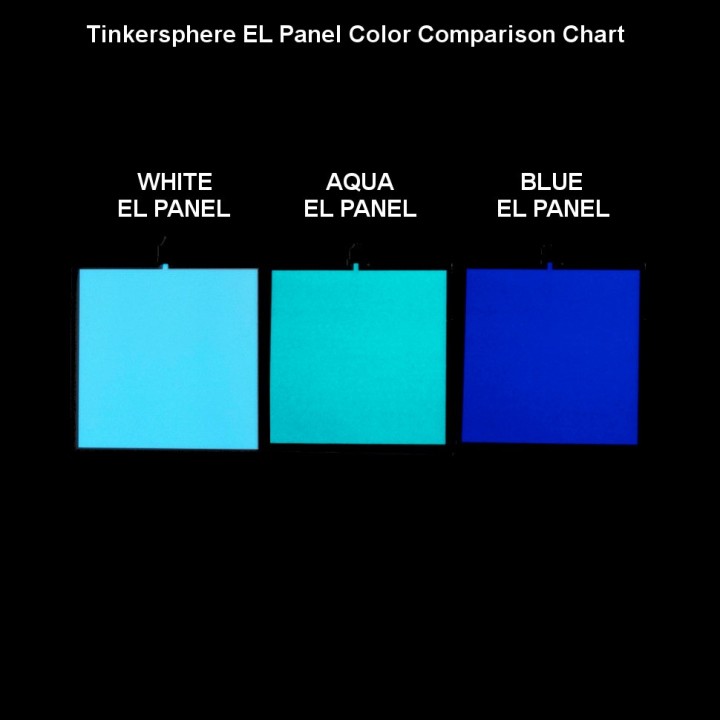 Cuttable Blue EL Panel + Battery Pack