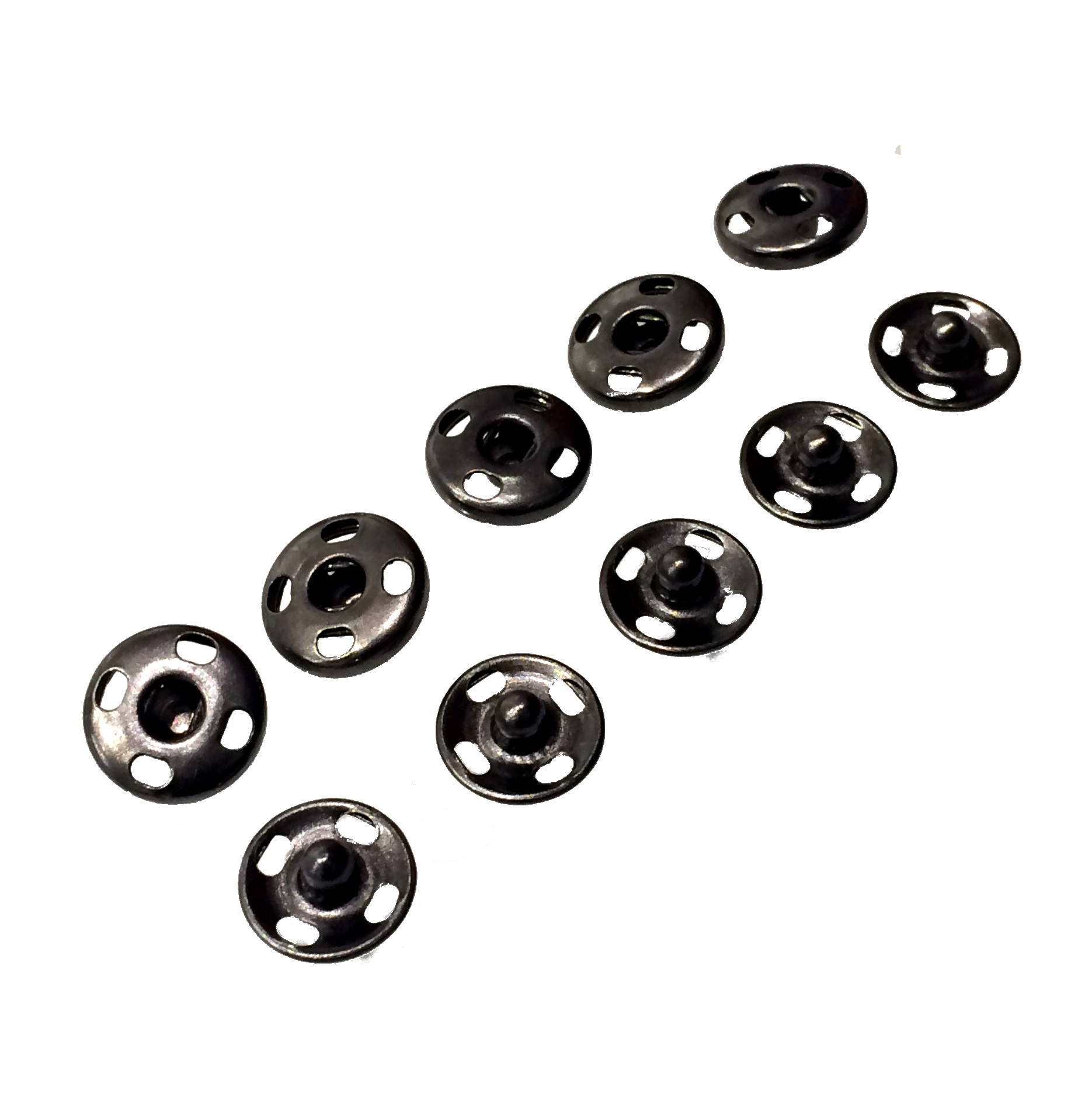 $2.49 - Sewable Metal Snap Buttons 5 pack - Tinkersphere