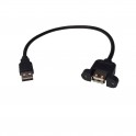 Panel Mount USB Cable - A Male to A Female