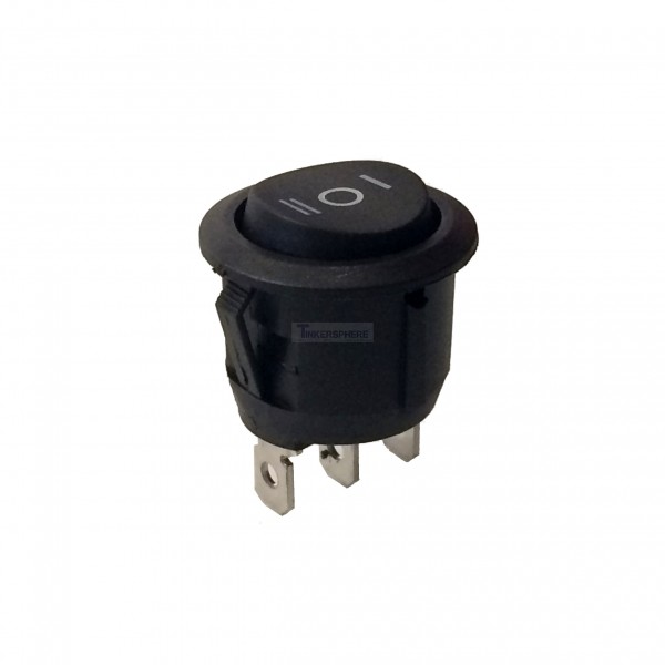 -OFF- ON ON 3Pin SPDT Round Toggle Switch 5Pcs Black R13-402 Momentary 