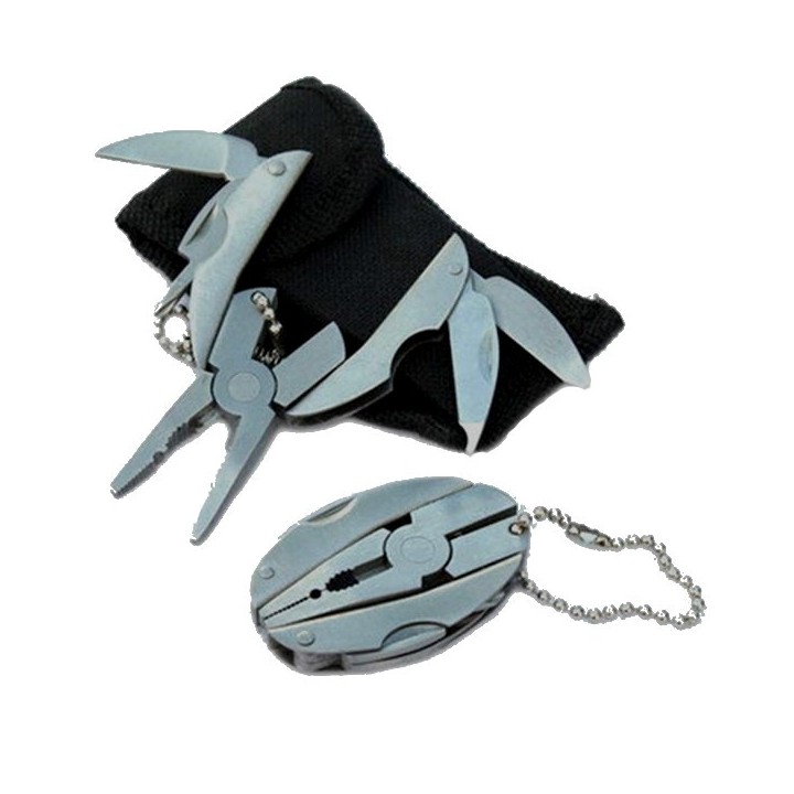 Round Multi Tool Pliers Keychain