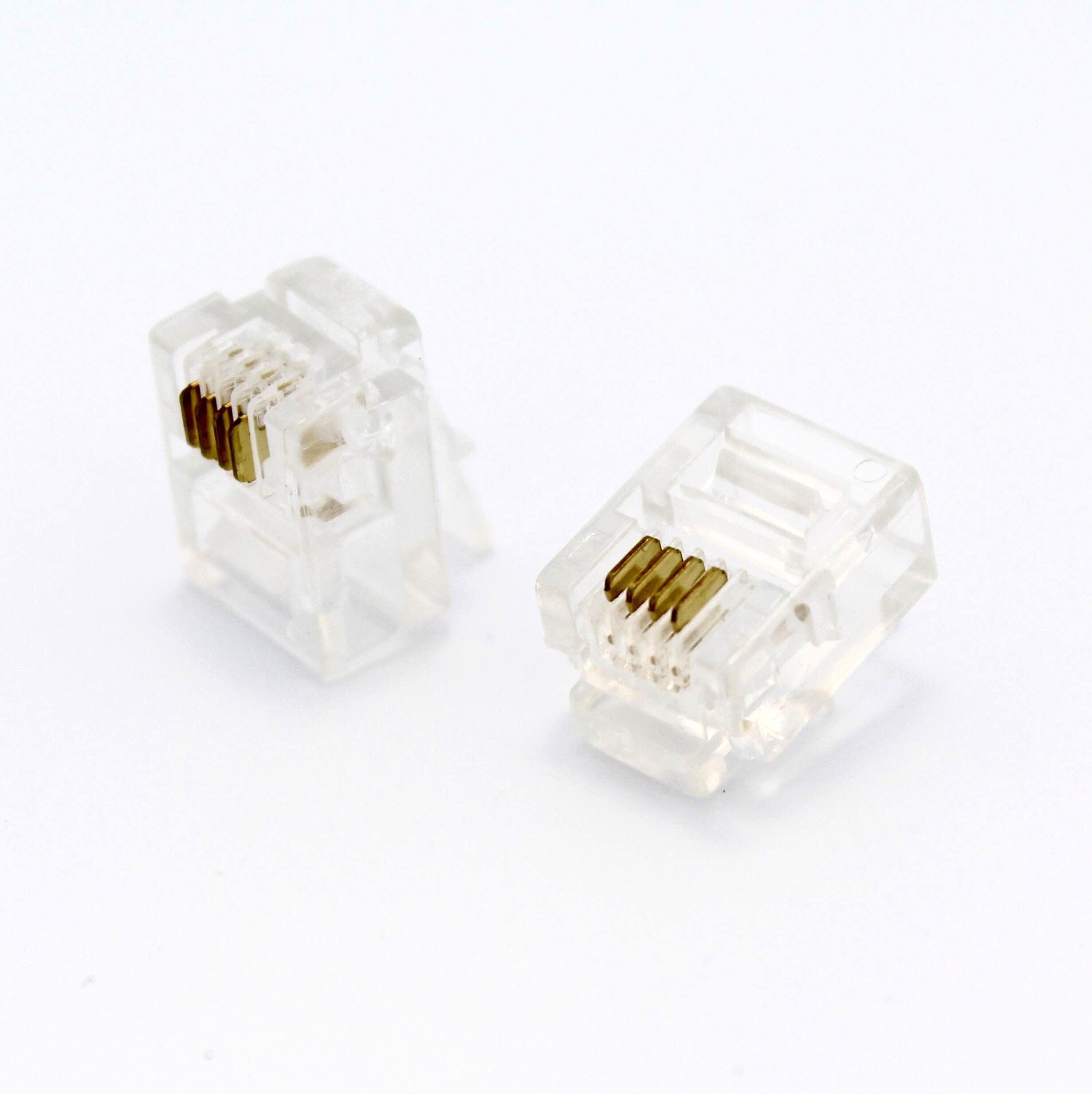 1.99 RJ11 Connector for Phone Lines (2 pack) Tinkersphere