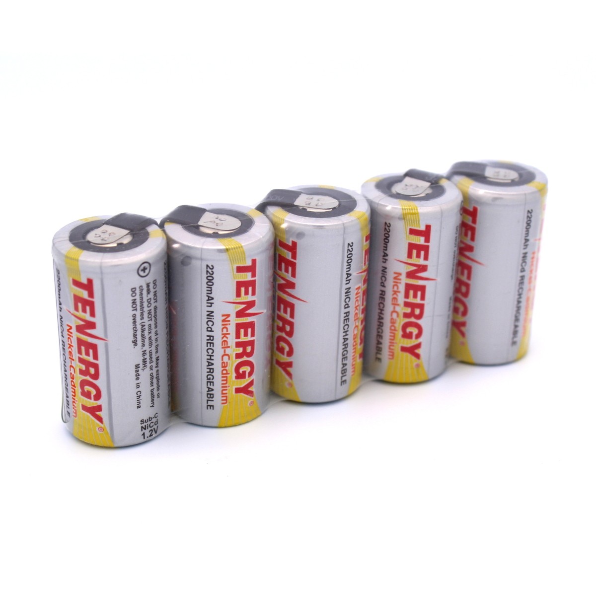 $19.99 - 2200mah NiCd Rechargeable Batteries (5 pack) - Tinkersphere