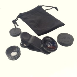 Clip-On Macro, Fisheye & Wide Angle Lens Kit for Phones
