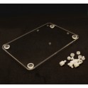 Plastic Mounting Plate for Breadboard and Arduino with Rubber Feet
