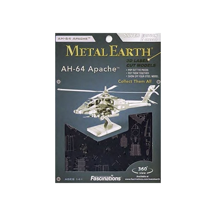 Metal Earth AH64 Apache Helicopter