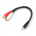 Male 1/8" Stereo to Female RCA Adapter