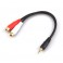 Male 1/8" Stereo to Female RCA Adapter