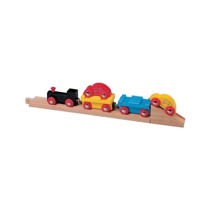 Car Transporter Train for Wooden Toy Sets
