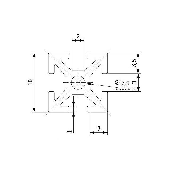 Maker Beam 150mm x 10mm x 10mm