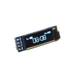Narrow Blue OLED Module 128x32 (Soldered)