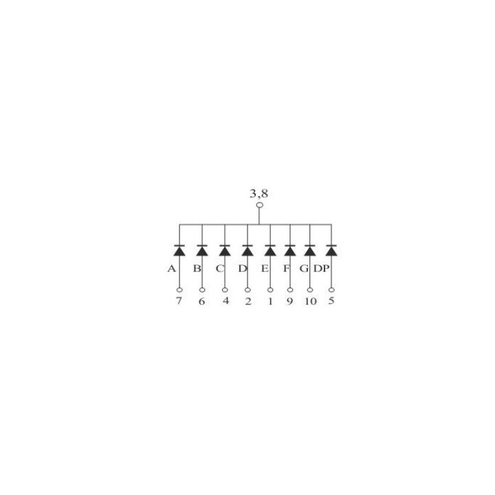 Single Digit Segment Display - Super Bright Red