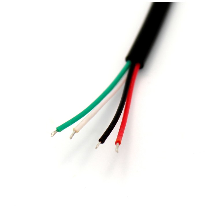 Male USB Cable with Wire Leads