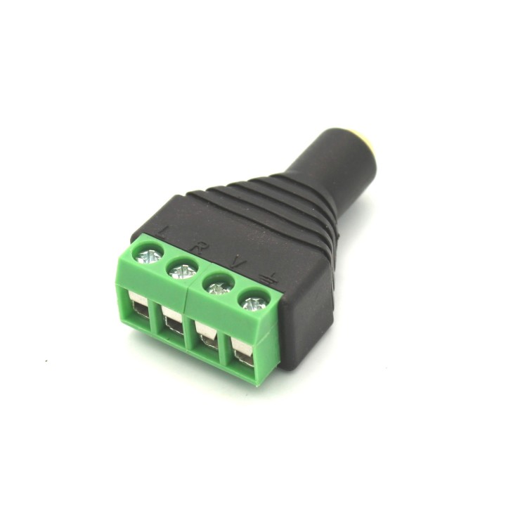 Female 1/8" (3.5mm) 4 Pole Audio Jack with Screw terminals