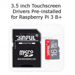 16GB Micro SD Card Preloaded with 3.5" Touchscreen Drivers for Raspberry Pi 16GB Micro SD Card Preloaded with 3.5" Touchscreen Drivers for Raspberry Pi