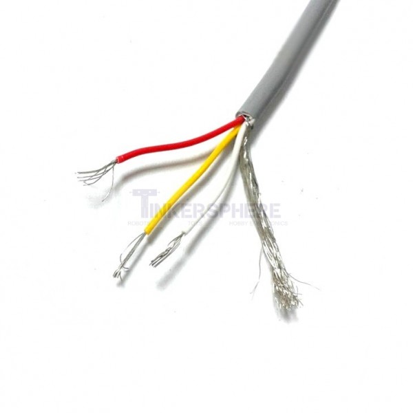 $1.99 - 3 Conductor Shielded Wire by the foot - Tinkersphere
