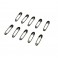 Black Safety Pins (10 pack)