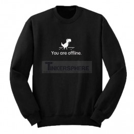 You Are Offline Chrome Dinosaur Sweatshirt You Are Offline Chrome Dinosaur Sweatshirt