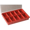 Red 10-Grid Organizer Box 9.45" x 7.09" x 1.38"